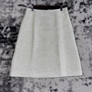 New‎ Paper Crown Skirt Womens 6 Ivory Lined A-Line Short Length